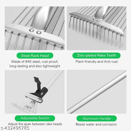 Adjustable Garden Leaf Rake