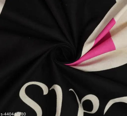 Super Soft Glace Cotton All Round Elastic Fitted Double Bed Bedsheet with 2 Pillow Covers-72x78x8