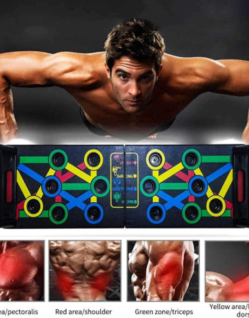 Push Up Rack Board Men Women 9 in 1 Body Building Fitness Exercise Workout Push-up Stands